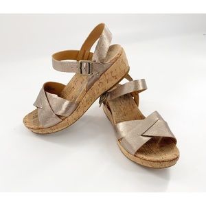Kork-Ease Myrna Sandals in Soft Gold Size 8